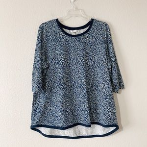 CJ Backs Short Sleeve Printed Top Size 2X